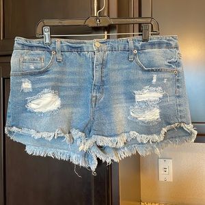 High Rise Jean Shorts